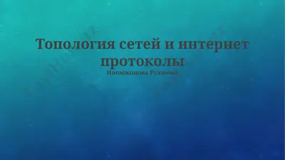 topologiya setey i internet protokoli — PPTX