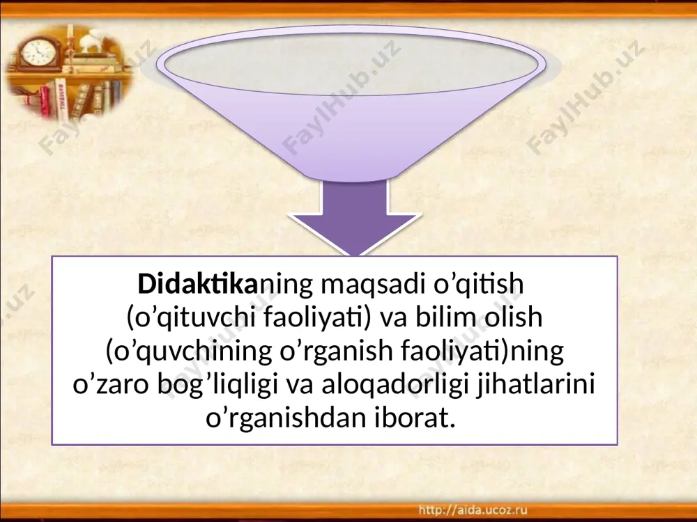rligini amalga oshirish va mavjud kuchlarini rivojlantirishdir. bixevioristik (ratsionalistik) paradigma. ratsionalistik paradigma an’anaviy paradigmaga qarama-qarshi o‘laroq, o‘zining diqqat markazida mazmunni emas, o‘ quvchilarning turli turdagi bilimlarni o‘zlashtirishining samarali usullarini qo‘yadi. ratsionalistik ta’lim paradigmasi asosida ijtimoiy injeneriya bixevioristik konsepsiyasi turadi. ta’lim muassasasining maqsadi - ta’lim oluvchilarda ijtimoiy me’yorlar, milliy madaniyat talablari va natijalariga muvofiq, moslashuvli «xulq-atvor majmui»ni shakllantiradi. shuning uchun «xulq-atvor» atamasi “barcha turdagi reaksiyalar, insoniy xususiyatlar - uning fikrlashi, his-tuyg‘usi va harakati»ni bildiradi. “yaxshi nazariyotchi bo’lish uchun deydi, - abu nasr forobiy, - qaysi fan bilan shug’ullanishidan qat’iy nazar quyidagi uchta shartga amal qilish kerak: 1) fan asosida yotuvchi barcha tamoyillarni yaxshi bilishi; 2) ushbu tamoyil va ma’lumotlar asosida zarur xulosani chiqarishi, ya’ni, mulohaza yuritish qoidalarini bilishi kerak; 3) xato nazariyalarni isbotlab berish va boshqa mualliflar fikrlarini tahlil qilishni, shuningdek, haqiqatni yolg’ondan ajratish va xatoni tuzatishni bilishi zarur.” ta’lim qonuniyatlari va tamoyillari ta’lim qonuniyatlari – ta’lim jarayonida ro’y beradigan hodisalar …