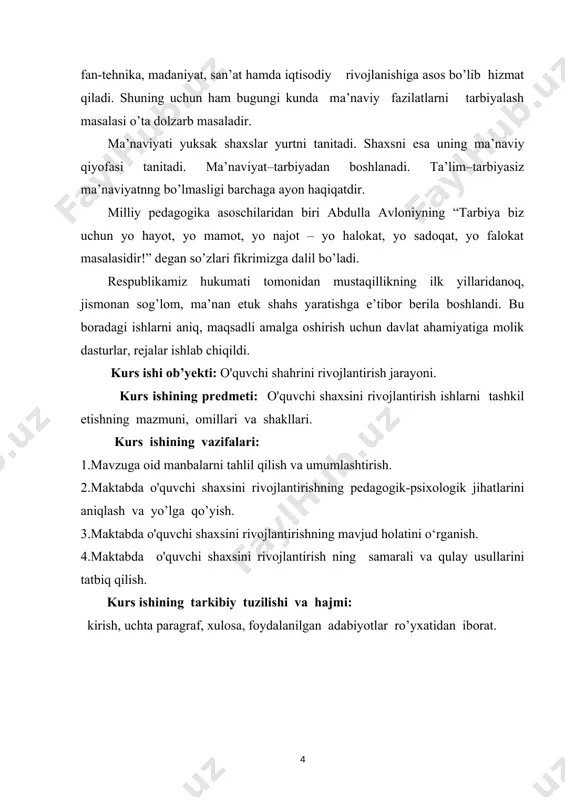 sning yo'nalishi ijtimoiy yoki xudbin bo'lishi mumkin. ba'zi hollarda jamoat va shaxsiy manfaatlar bir-biriga to'g'ri kelishi mumkin, boshqalarida - xudbinlik boshqa odamlar, umuman jamiyat uchun zarar etkazishi mumkin.shaxsning turli xil ta'riflari mavjud bo'lsa-da, ko'pincha odamning xulq-atvorini taxmin qilish va tushuntirishga yordam berishi mumkin bo'lgan xatti-harakatlar va xususiyatlarga e'tibor beriladi. shaxsiyatga bo'lgan tushuntirishlar turli ta'sirlarga, ya'ni shaxsiy xususiyatlar uchun genetik izohlardan atrof muhitning o'rni va shaxsning shaxsiyatini shakllantirish tajribasiga asoslangan bo'lishi mumkin.shaxs tushunchasida odamning ijtimoiy xarakteri aks ettirilgan. lekin shaxsning ijtimoiy muhitning passiv mahsuloti deb qarab bo‘lmaydi. shaxs ijtimoiy tajribani faol ravishda tahlil qiladi, o‘zlashtiradi, o‘zi uchun o‘zgartiradi-bu jarayon davomida o‘zi ham shaxs sifatida shakllanadi. shaxsning faolligi o‘zi hayot uchun yo‘l tanlashida, bu yo‘lni egallashida. hayotda o‘z mavqei va o‘rnini anglashida ifodalanadi. shaxs shakllanib borgan sayin tashqi ta’sirlar, shu jumladan ijtimoiy ta’sirlar ham uning ichki dunyosi, psixologiyasiga qarab turli odamlarga turlicha ta’sir qiladilar. masalan, bir xil baho turli o‘quvchilarga turlicha ta’sir …