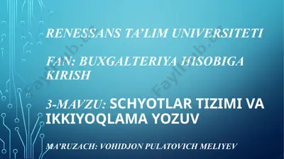 buxgalteriya hisobi — PPTX