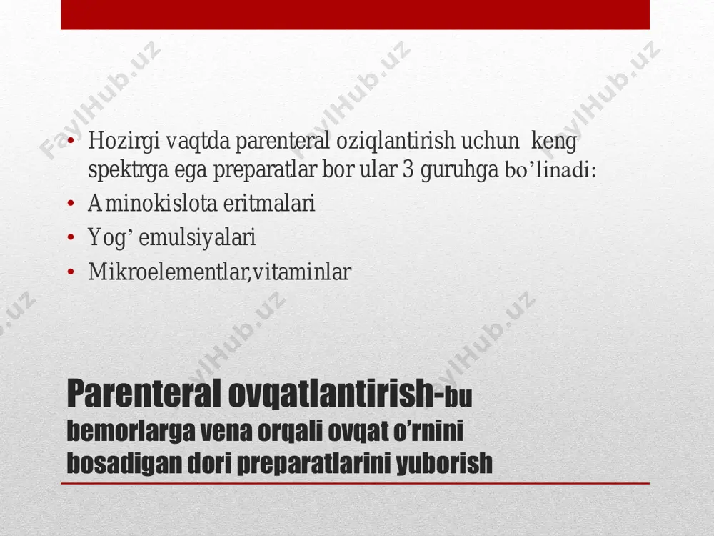 reanimatsion bemorlarni parenteral ovqatlantirish - Page 3
