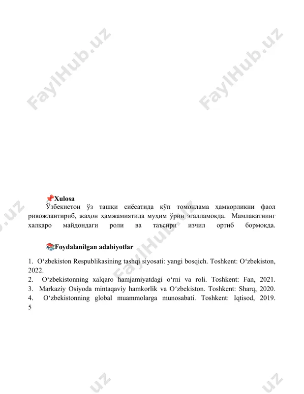 o’zbekiston va jaxon hamjamiyati - Page 5