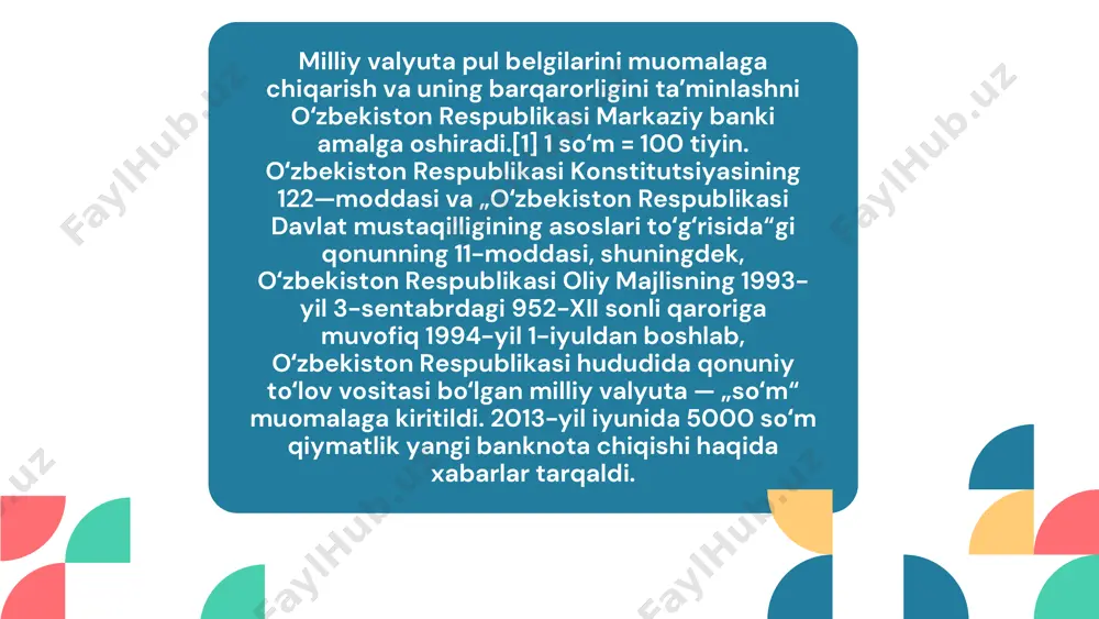 o'zbekiston respublikasining g pul tizimi - Page 4
