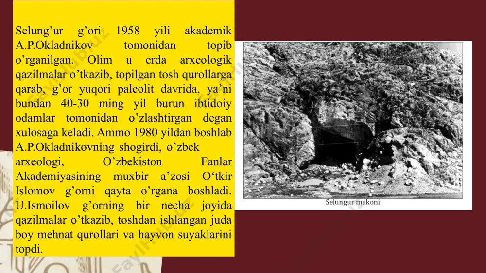 ительные системы приаралья. москва. итина, м. а. (1997). «к 90-летию с. п. толстова и 60-летию хорезмской археолого-этнографической экспедиции» // российская археология 1997 no. 4. 189—199; рапопорт, ю. а. & семенов, ю. м. (2004). «сергей павлович толстов: выдающийся этнограф, археолог, организатор науки» // выдающиеся отечественные этнологи и антропологи xx в. / отв. ред. в. а. тишков & д. д. тумаркин. москва. e'tiboringiz uchun rahmat image1.png image2.png image3.png image4.png image5.png image6.png image7.png image8.jpeg image9.png