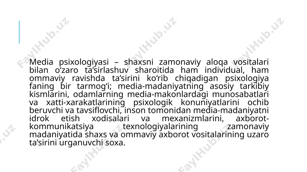 lefonsiz kolishdan kurkuv kabi muammolarga karshi kurashishi kerak. salbiy mazmundagi, kurkuv, xavotir, ertangi kunga ishonchsizlik keltirib chikaruvchi axborotlarning ruxiy ta’siri aloxida mavzu. umuman olganda, axborotning kupligi insonning mustakil fikrlashi, uzini anglashiga xam salbiy ta’sir kursatadi. салбий таъсирлар булар қуйидагилардир: ёшлар ҳулқ-атворида кекса авлод малакаларига риоя қилиш ҳохишлари камайиб, уларнинг ўрнига замонавий шаклларни яратишга, ўзининг дағаллиги билан кескин ажралиб туришига алоҳида эътибор беришга қаратмоқда; томошабин ёшлар ҳулқ-атворида вулъгарлик, ҳаракатида қўполлик, нутқ фаолиятида дағаллик, юриш-туришида ибосизлик, шарм-ҳаёсизлик иллатларини шакллантирмоқда. тарбияга салбий таъсири ва зарари борасида гап кетганда миллий урф-одатларга салбий таъсир этиб, одамларни номуссизлик, жаҳолат, шафқатсизлик, шаҳвоний ҳаёт наъмуналари билан таништирмоқда. буларнинг барчаси ёшлар ҳулқининг бузилишига олиб келмоқда, шахслараро муносабатларни ўзгартириб, шарқона тарбияга путур етказмоқда. /docprops/thumbnail.jpeg