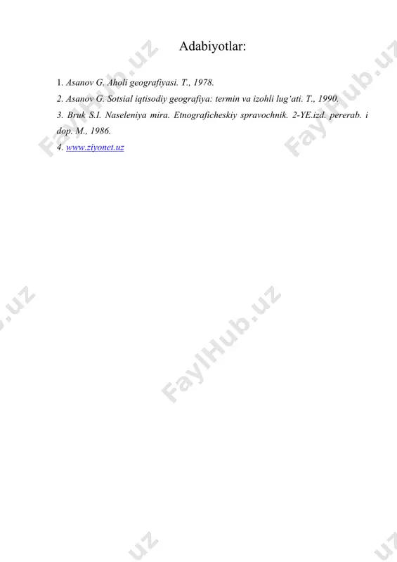 mamlakatimizda aholi geografiyasining tarkib topishi va rivojlanishi - Page 5