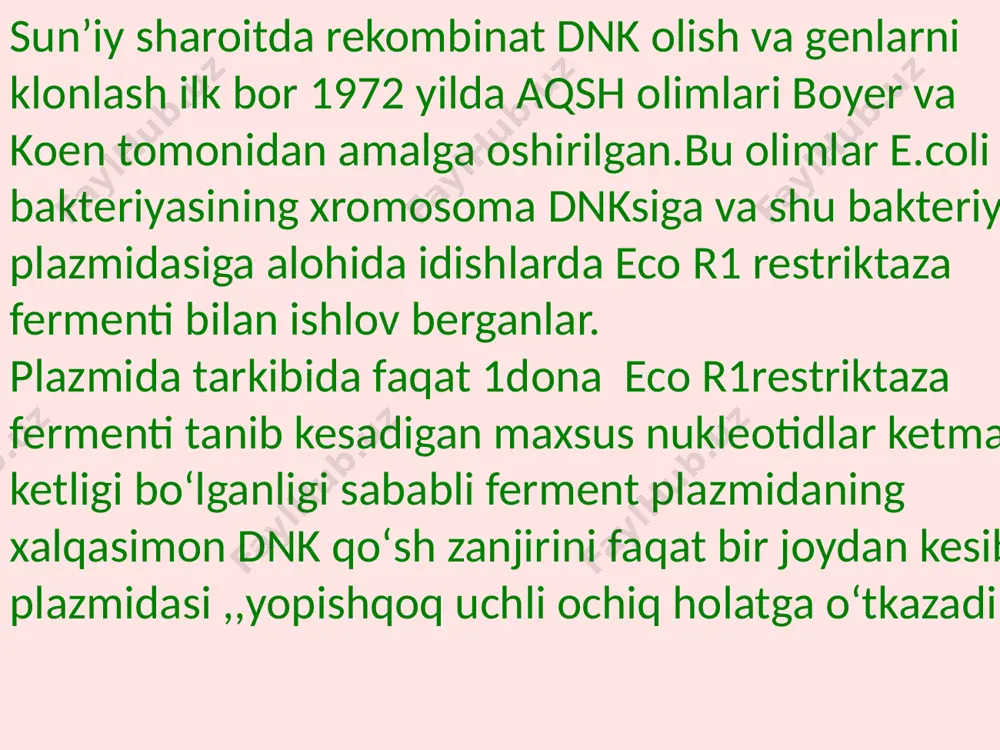 rekombinat dnk olish usullari - Page 3