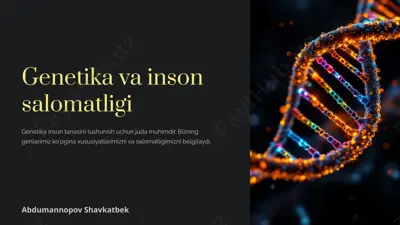 genetika va inson salomatligi — PPTX