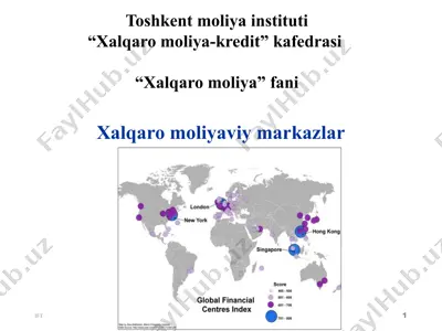 xalqaro moliyaviy markazlar — PPTX