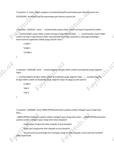 elektr uzatish tarmoqlari ustida kommutatsion apparatlar — DOCX