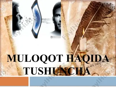 muloqotlar va o'z-o'zi bilan o'qish — PPTX