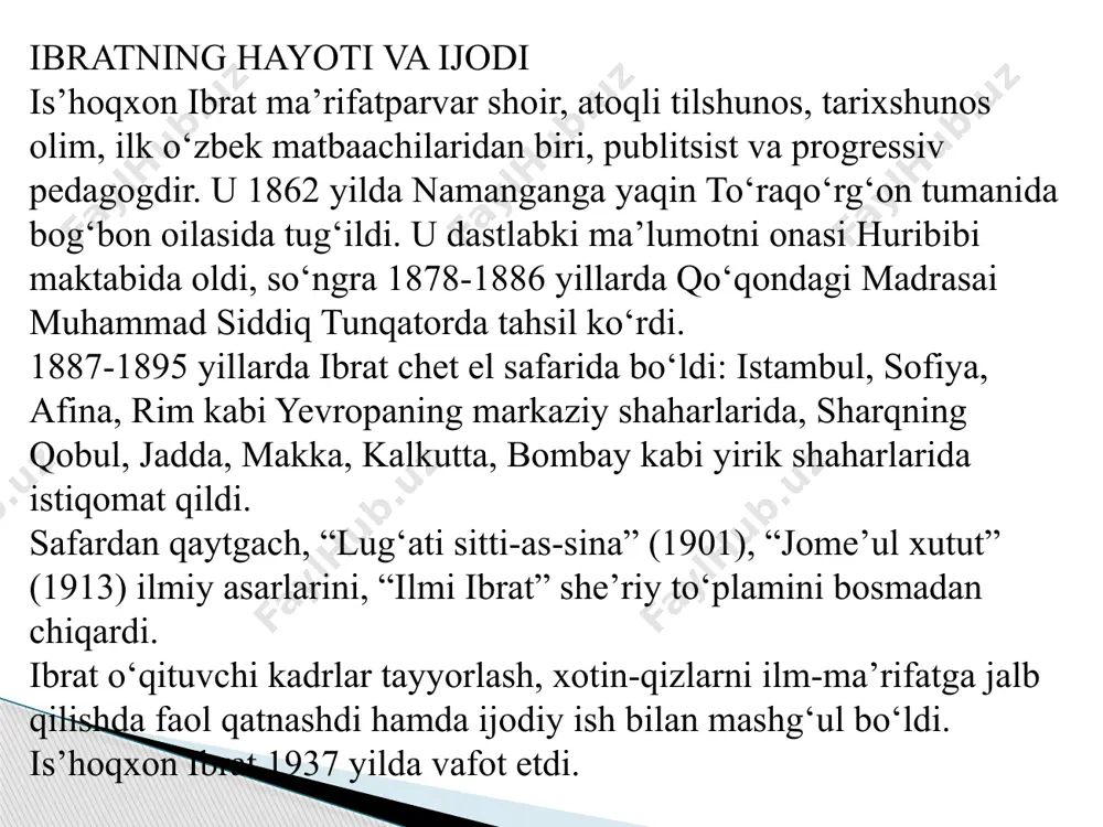 is’hoqxon ibratning hayoti va ijodi - Page 3