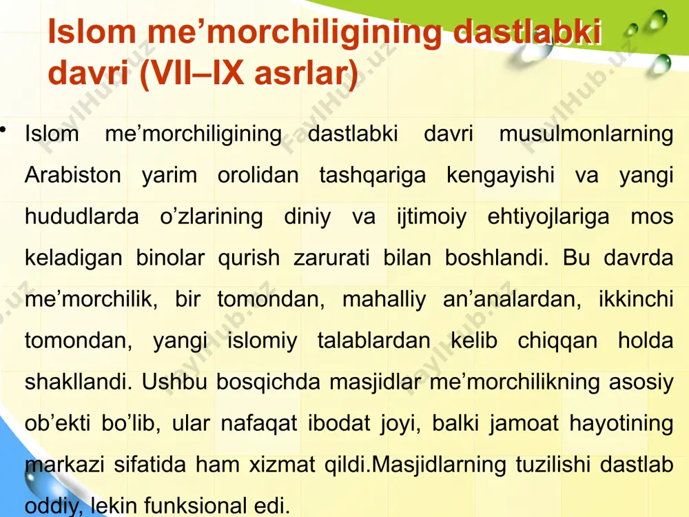 ilk o‘rta asrlarda islom me’morchiligi va san’ati - Page 5