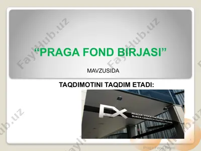 praga fond birjasi — PPTX