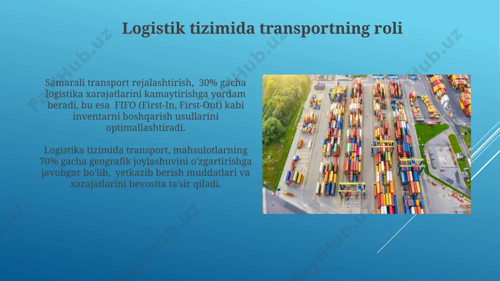logistika tizimining transport tashkil etuvchisi - Page 5