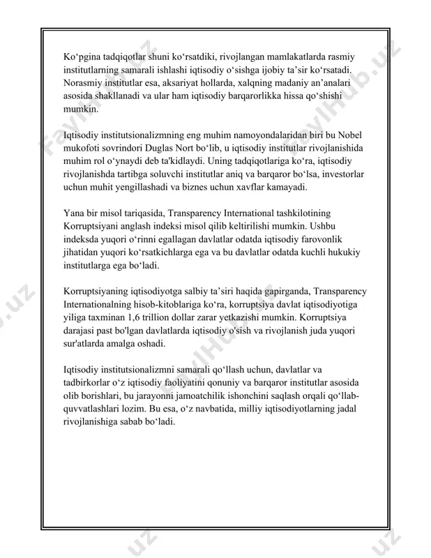 alarning raqobatbardoshligi va omon qolish darajasi ham ko'p tahlil qilinadi. oecd ma'lumotlariga ko'ra, yangi tashkil etilgan korxonalar uchun to'rt yil ichida omon qolish darajasi taxminan 50% ni tashkil qiladi. innovatsiyalarni tez qabul qilgan va raqobatbardoshlik borasida moslashuvchan bo'lgan korxonalar esa yuqori omon qolish imkoniyatlariga ega. korxonalar tomonidan yillik innovatsiyalar uchun investitsiyalar hajmi oxirgi o'n yillikda sezilarli darajada oshib, har yili global miqyosda taxminan 2 trillion aqsh dollarini tashkil etdi. bunday o'zgarishlar global iqtisodiy muhitning dinamik o'zgarishi va evolyutsion jarayonlar tasavvurini yanada kengaytiradi. xulosa qilib aytganda, evolyutsion iqtisodiyotning asosiy maqsadi iqtisodiy tizimlarning uzoq muddatli rivojlanishini, ularning doimiy o'zgarishi va moslashuvchanligini tahlil qilishdir. bu borada isbotlangan va aniqlangan statistik ma'lumotlar, raqamlar orqali evolyutsion iqtisodiyotning nazariy va amaliy jihatlarini yaxshi tahlil qilish mumkin. shu orqali iqtisodiyotni yanada samarali boshqarish va moslashuvchanligini oshirish mumkin. 3. xulqiy iqtisodiyot xulqiy iqtisodiyot, shuningdek, xulq-atvoriy iqtisodiyot deb ham ataladigan ushbu mavzu iqtisodiyot fanlaridan biridir. u an'anaviy iqtisodiyot modellari …
