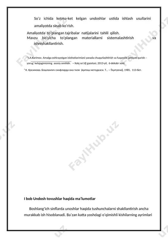 y malakalarni shakllantirishda asosiy davr hisoblanadi, bu davr o‘quvchi savodli yozuvining shakllanishida muhim bosqich bo‘lib, fonеtik-grafik tushunchalar bilan bog‘liq mavzularni o‘rganish dolzarbligini e‘tirof etadi. kichik yoshdagi o’quvchilarning og’zaki va yozma nutqni egallashlarida fonetikadan olgan bilimlarining ahamiyati katta: a) fonetik bilimga asoslangan holda boshlang’ich sinf o’quvchilari savod o’rganish davrida o’qishni va yozishni bilib oladilar; b) fonetik bilim so’zni to’g’ri talaffuz qilish (tovushlarni to’g’ri talaffuz qilish, urg’uli bo’g’inni ajratish, orfoepik me’yorga rioya qilish) asosini tashkil etadi; v) fonetik bilim morfologik va so’z yasalishiga oid bilimlar bilan birga o’quvchilarda qator imloviy malakalar (jarangsiz va jarangli undoshlarning yozilishi) shakllantirish uchun zamin bo’ladi; g) fonetik bilim gapni ohangiga ko’ra to’g’ri aytish, logik urg’u va gap qurilishidagi to’xtamlarga rioya qilish uchun zarur; d) so’zning tovush tomonini bilish uning ma’nosini tushunish va nutqda ongli qo’llash uchun muhimdir; hózir va hozúr, átlas va atlás so’zlari maьnosidagi farq faqat urg’u orqali ajratiladi. so’zning tovush tomonini tasavvur qilish so’zlarni talaffuzda …