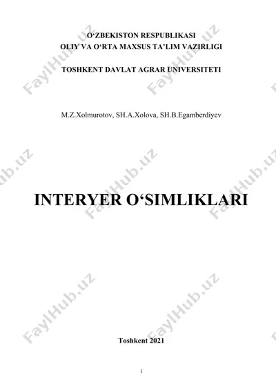 interyer о‘simliklari — DOCX