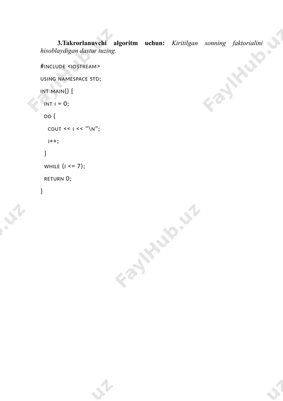 dasturlash fani oralig'i nazorat ishi - Page 5