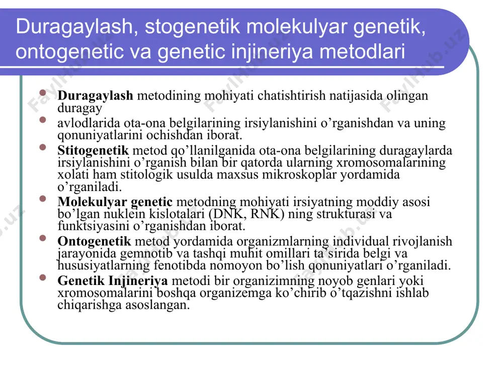 irsiyat va o'zgaruvchanlikning moddiy asosi - Page 5