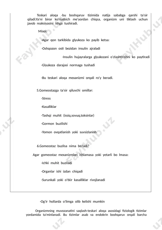 organizmning muvozanatini saqlash mexanizmi - Page 3