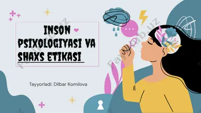 inson psixologiyasi va shaxs etikasi — PPTX