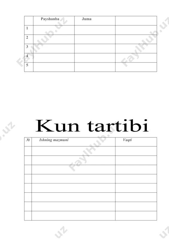 guruh bolalarining ro’yhati va mashg’ulotlar jadvali - Page 4