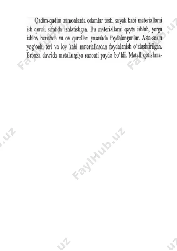 ristall panjaraning nuqsoni deyiladi. reall kristall panjaralar ana shunday nuqsonli tuzilishga ega boiadi. icristall panjara nuqsonlari oichamlarga ega boiib, nuqtali, chiziqli hamda sirtqi nuqsonlarga boiinadi (1.6-rasm). nuqtali nuqsonlar uch yo‘nalishda oichamlarga ega emas. bunday nuqsonlar kristall panjaralarda eng ko‘p uchraydi. nuqtaviy nuqsonlar metall kristall panjaralari o‘zida va qo‘shimcha atomlari ta’sirida yuzaga keladi. nuqtaviy nuqsonlarga vakansiya (shotki nuqsonlari), tugunlar orasidagi atomlar (frenkel nuqsonlari), asosiy metall kristall panjarasida boshqa qo‘shimcha elementlaming atomlari boiishi va yuqorida keltirilganlaming birgalikda boiishlari kiradi. kristall panjara tugunlarida atom bo‘sh qolishi vakansiya deyiladi. metallarning fizik va kimyoviy hossalari metallning atomlari siljigan sohasi bilan atomlari siljimagan sohasi orasidagi chegara dislokatsiya deb ataladi. metallaming mustahkamligi va plastikligi, qattiq holatidagi fazaviy hamda14stmkturaviy o'zgarishlari disiokatsiyaоar nazariyasidan foydalanilgan holda juda yorqin yoritilishi mumkin. dislokatsiya kristall panjaradagi boshqa turdagi nuqsonlardan o‘zining tabiatiga ko‘ra keskin farq qiluvchi maxsus turdagi nomukammallik hisoblanadi. fizik xossalari. metallarning fizik xossalariga uning rangi, zichligi, suj^qlanish temperaturasi, issiqlik o‘tkazuvchanligi, issiqdan kengayuvchanligi, …