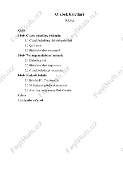 o`zbek baletlari — DOCX