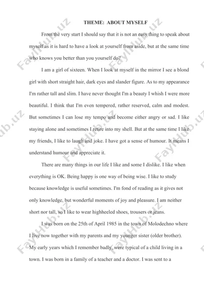 about myself — DOCX
