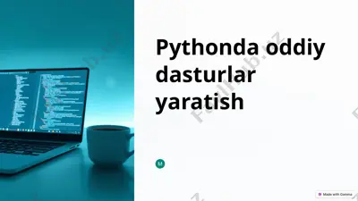 pythonda oddiy dasturlar yaratish — PPTX