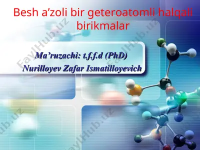 geterosiklik birikmalar — PPT