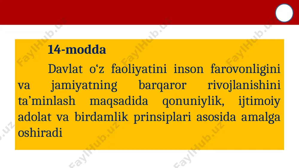 katimiz xavfsizligi va mudofaa salohiyatini kuchaytirish bo‘yicha islohotlar jahonda sodir bo‘layotgan murakkab global jarayonlarni inobatga olgan holda qurolli kuchlarning qudrati, mamlakatning mudofaa qobiliyati va harbiy salohiyatini yanada oshirish jamiyatda millatlararo totuvlik muhitini mustahkamlash va xorijiy mamlakatlar bilan do‘stlik aloqalarini rivojlantirish jami: 11 ta maqsad “xalq bilan muloqot va inson manfaatlari yili” davlat dasturini ishlab chiqish va amalga oshirishning tashkiliy chora-tadbirlari to‘g‘risida 17.12.2016 yildagi f-4760-sonli o‘zbekiston respublikasi prezidentining farmoyishi o’zbekiston – 2030 strategiyasida: xalq bilan muloqotni yanada kengaytirish davlat organlari va tashkilotlarida murojaatlarni qog‘oz shaklida ro‘yxatga olish amaliyotini bekor qilish. barcha davlat organlari va tashkilotlari hamda ularning hududiy bo‘linmalariga elektron shaklda, shu jumladan tegishli mobil ilova orqali murojaat qilish imkoniyatini yaratish. murojaatlarning kamida 80 foizi mahalliy darajada qanoatlantirilishini ta’minlash. takroriy murojaatlar ulushini kamida 2 barobar qisqartirish. hududlarda mavjud ijtimoiy-iqtisodiy muammolarni mahallaning o‘zida hal qiladigan xalqchil tizim yaratish. respublika ijro etuvchi hokimiyat organlari mansabdor shaxslarining qabullarida masofadan videoaloqa vositasida ishtirok etish imkoniyatlarini …