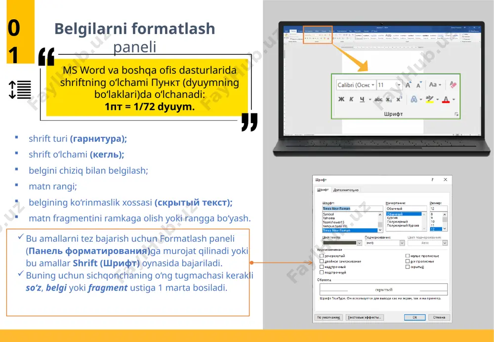 ms word dasturida hujjatlar formatlash uskunalari - Page 4