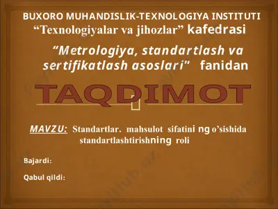 standartlar — PPTX