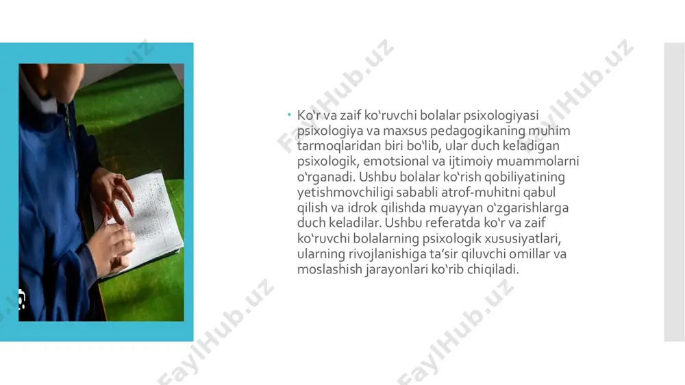 ko‘r va zaif ko‘ruvchi bolalar psixologiyasi - Page 3