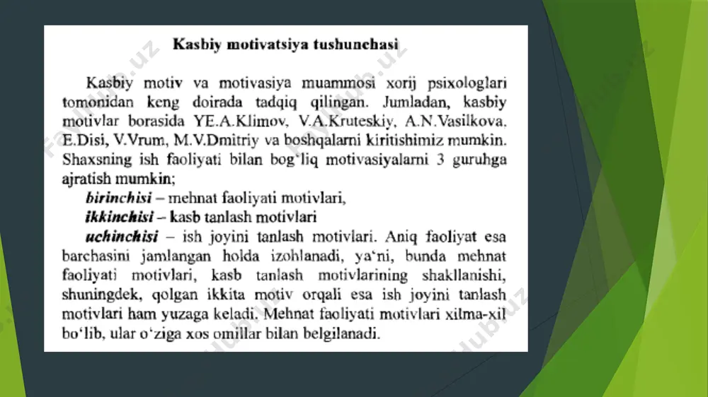 kasbiy motivatsiya va motivasiya muammosi - Page 2