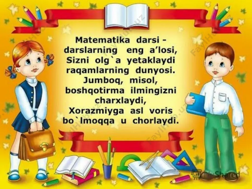 "41-umumiy o‘rta ta’lim maktabi 1-sinf matematika fanidan dars ishlanmasi" - Page 2