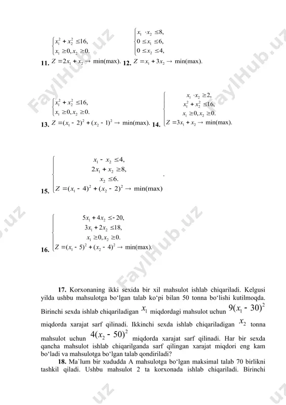 chiziqsiz dasturlash masalalari yechimi - Page 5