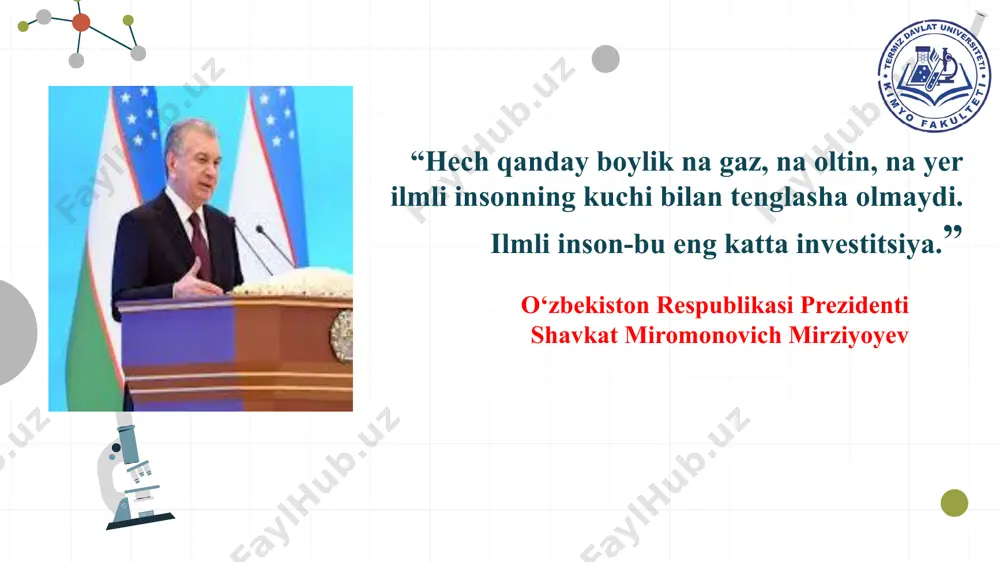 xususan metallarni ajratib olish texnologiyalarini o‘rganish hamda tajriba orqali bu jarayonning samaradorligini amaliy jihatdan asoslash kurs ishining muhim yo‘nalishlaridan biridir. bundan tashqari, ekologik xavfsiz, energiya tejamkor va barqaror texnologiyalarni ishlab chiqishda elektrokimyoviy usullarning o‘rni va istiqbollarini tahlil qilish orqali, elektrolizning zamonaviy ilm-fan va sanoatdagi dolzarb muammolarni hal etishdagi roli yoritilishi ham ushbu ishning amaliy maqsadiga kiradi. elektroliz (elektro… va…liz) – qizdirib suyuqlantirilgan elektrolit yoki uning suvdagi eritmasi orqali oʻzgarmas elektr toki oʻtganida elektrodlarda sodir boʻladigan oksidlanish qaytarilish jarayonlari. elektrolizning mohiyati kimyoviy reaksiyani elektr energiyasi hisobiga amalga oshirishdan iborat. elektr toki berilganda ionlarning elektron qabul qilish yoki elektron berish hodisasi birlamchi jarayonni tashkil qiladi. bu jarayon natijasida koʻpincha elektrolizning dastlabki mahsulotlari hosil boʻladi. elektroliz mahsulotlari sof holda ajralib chiqishi yoki erituvchi bilan oʻzaro kimyoviy reaksiyaga kirishishi mumkin. ikkinchi holda elektrolizning ikkilamchi mahsulotlari hosil boʻladi. qizdirib suyuqlantirilgan elektrolitlar elektroliz qilinganida faqat birlamchi mahsulotlar chiqadi. elektrolitlarning suvdagi eritmalarida elektroliz jarayoni ancha murakkab boradi, …
