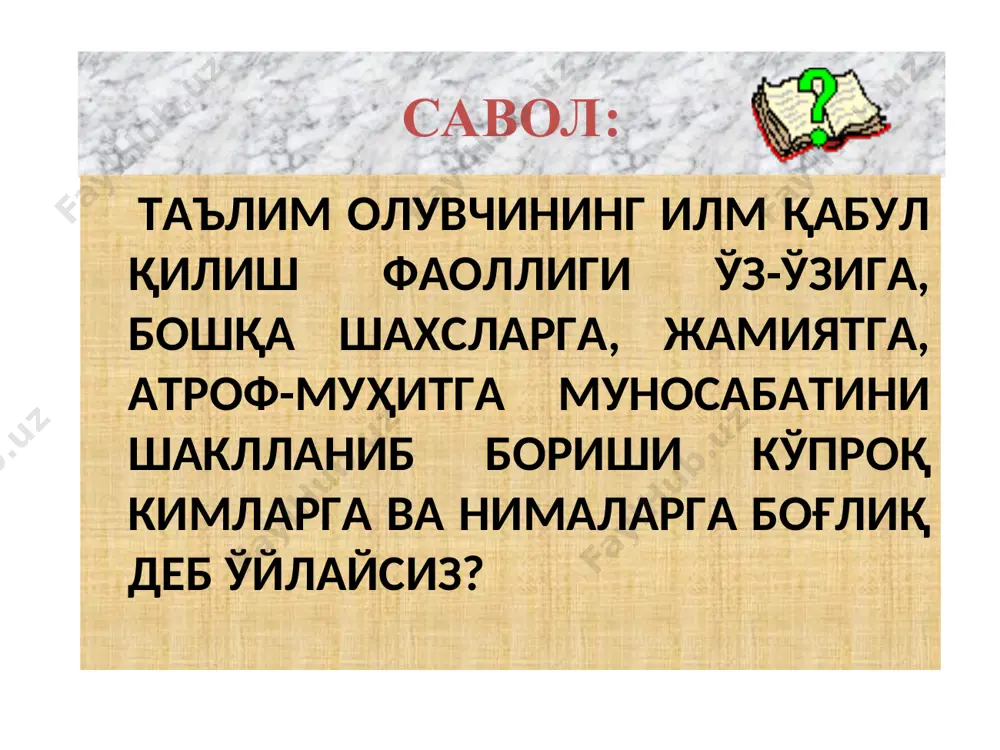 maqosus fanlarni ukitish metodikasi - Page 5