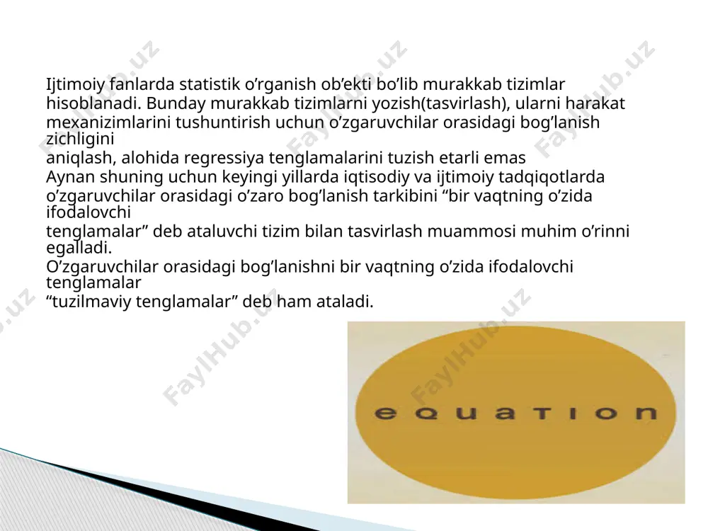 tenglamalar tizimi ko’rinishidagi ekonometrik modellar - Page 3