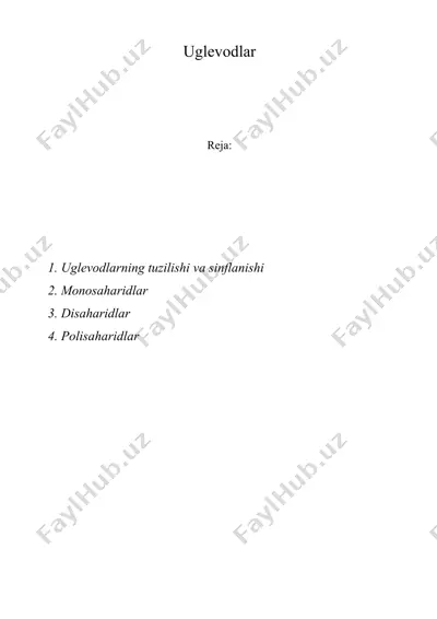 uglevodlar — DOC