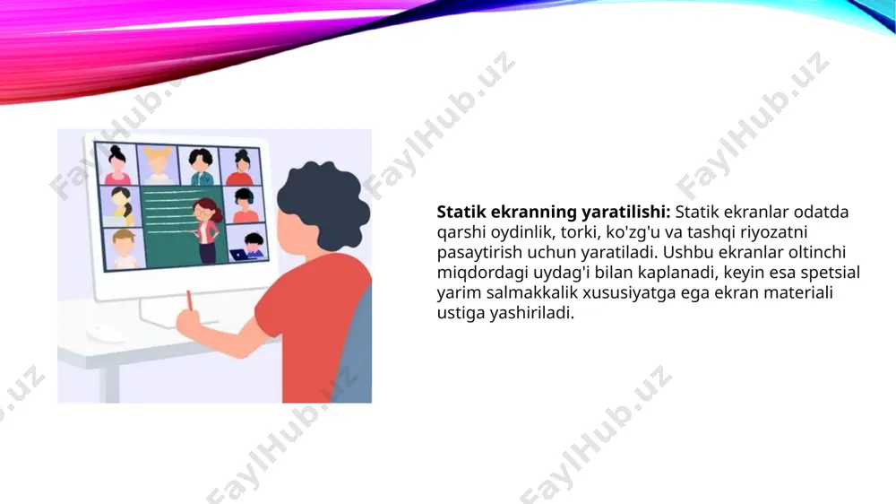 ekrandagi va ko’rgazmali o’quv qo’llanmalari. statik ekran proektsiyaning texnik qurilmalari va ularning ishlashi - Page 3