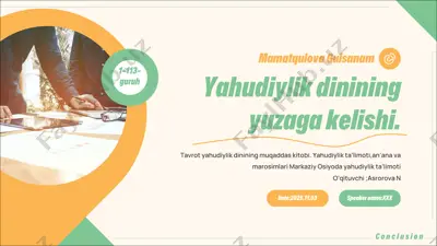 yahudiylik dinining yuzaga kelishi — PDF