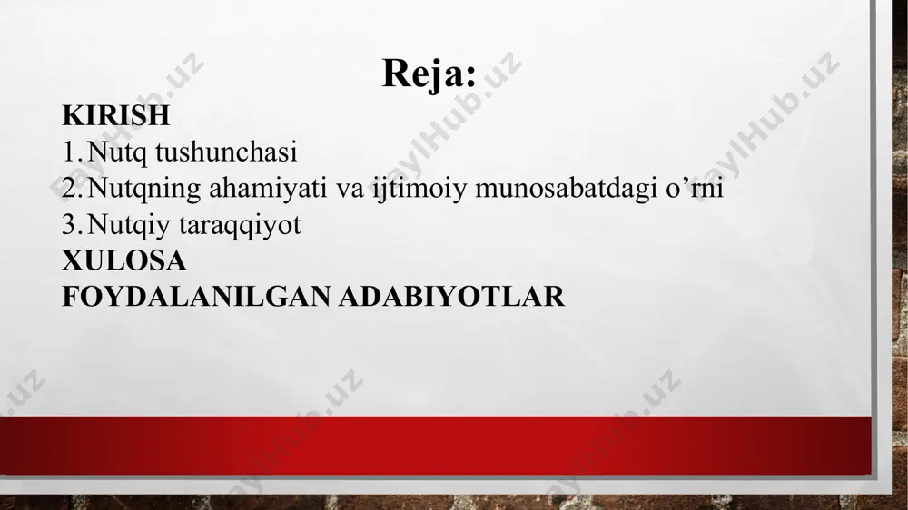mavjuddir. tilning ijodkori esa xalqning o'zidir, tarixan tarkib topgan millatning o'zidir. rus tili, o'zbek tili, xitoy tili, nemis tili va hokazo deganimizda, biz mana shu ma’noda gapiramiz. har bir avlod o'zidan oldin o'tgan avlodlar ishlab chiqqan tilga duch keladi va shu tilni egallab oladi, ya’ni o'zining nutq orqali qiladigan muomalasida shu tildan foydalanadi. nutq bilan til bir-biridan farq qiladi, lekin ayni vaqtda ularni birbiridan ajratib bo'lmaydi; nutq ham, til ham bir-biriga bog'langan, ular birlikda mavjuddir. bu birlik shundan iboratki, har bir til tarixiy taraqqiyot davomida odamlarning nutq vositasi bilan aloqa bog'lash jarayonida vujudga kelgan va o'sib borgan. har bir tilning yashab turishi kishilarning shu tilda gaplashuvlariga bog'liq. turli hissiyotlar bizning og'zaki nutqimiz bilan birgalikda, odatda yuzi harakatlarimizda va imo-ishoralarimizda ham yorqin namoyon bo'ladi. nutqda bizning irodamiz maqsad-muddaomiz, istagimiz, niyatimiz, qarorimiz ham, shuningdek, iroda jarayonlarining ayrim sifatlari — qat’iyat va qat’iyatsizlik, dadillik, kishining o'zini tuta bilishi, kishidagi qunt va boshqa shu …