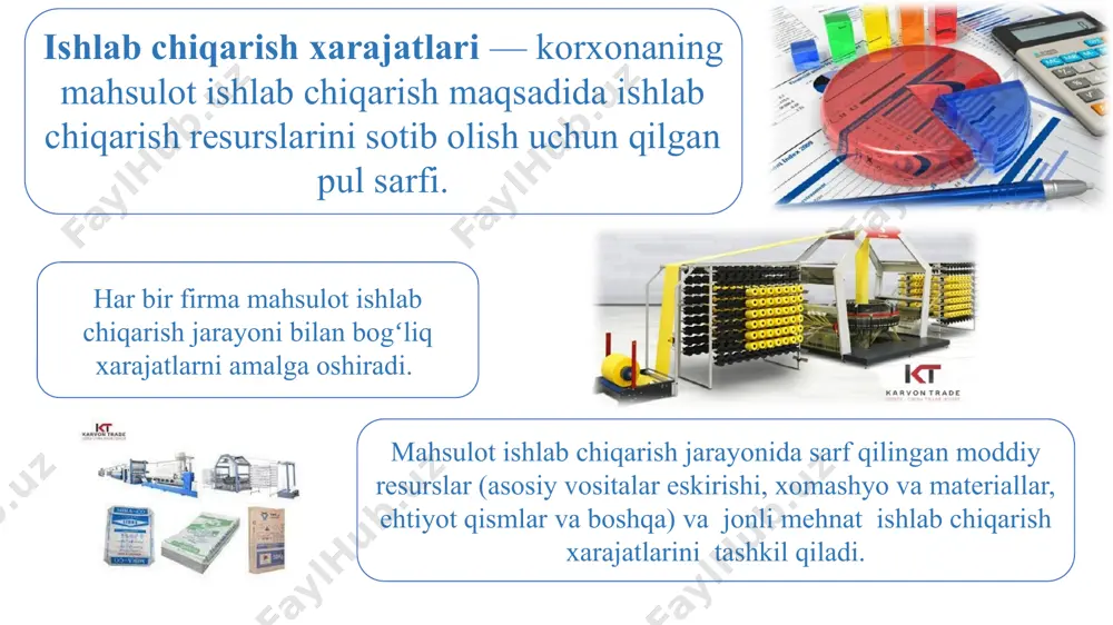 ishlab chiqarishda ishlatiladigan omillar soni o'rtacha unumdorlikning teskari qiymati texnologik xarajat koeffitsienti (bi) deb ataladi, uning yordamida leontyev ishlab chiqarish funktsiyasi quyidagicha aniqlanadi: turli ishlab chiqarish turlari uchun ishlab chiqarish funktsiyalari har xil, ammo ularning barchasi umumiy xususiyatlarga ega: boshqa omillarning doimiy xarajatlari bilan bir omil xarajatlarini oshirish bilan ishlab chiqarish hajmini oshirish chegarasi mavjud. ishlab chiqarish omillarining o'zaro almashinishi (ishlab chiqarish hajmini kamaytirmasdan) va bir-birini to'ldirishi mavjud, ya'ni ularning har biridan foydalanish boshqa resursning ma'lum miqdori mavjudligini nazarda tutadi. o'zgaruvchan omilning marjinal mahsuloti bu qo'shimcha resurs birligini jalb qilish natijasida ishlab chiqarish hajmining o'sishi (boshqa resurslarning xarajatlari o'zgarishsiz qoladi): o'zgaruvchan omilning o'rtacha mahsuloti - bu o'zgaruvchan omil (resurs) birligiga to'g'ri keladigan mahsulot hajmi, boshqa omillar doimiy bo'lib qoladi. ylpi (jami) mahsulot (тр – total product, yki q – quantity) –bu barcha ishlab chiqarish omillarining butun hajmidan foydalangan holda olingan mahsulot hajmi. ishlab chiqarish xarajatlari-sotib olingan ishlab chiqarish omillari uchun …