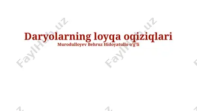 daryolarning loyqa oqiziqlari — PPTX