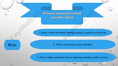 kimyoni muammoli metod asosida o'qitish — PDF