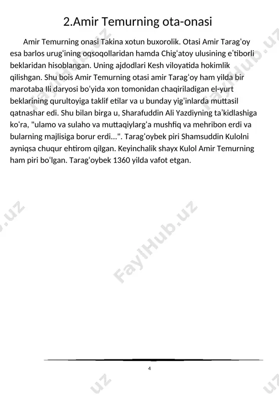 usayn bilan uchrashadi. amir temur moʻgʻullar bilan kurashish maqsadida u bilan birlashib, ikkovlon kuch toʻplashga kirishadi. dastlab ular tugʻluq temurxonning farmoniga binoan amir temurni taʼqib qilishga kirishgan xiva dorugʻasi toʻqol (tavakkal) bilan jang qiladilar. soʻngra 1362 yilning kuzida seistonda viloyat hukmdori malik qutbiddinning tarafida turib mekroniylar bilan boʻlgan toʻqnashuvda amir temur oʻng kifti va oʻng oyogʻidan jarohatlandi. temurning bosib olgan yerlari amir temur va amir husayn keyingi ikki yil davomida ilyosxoja boshliq jeta lashkari bilan bir necha marta jang qiladilar. nihoyat, 1364 y. oxirida ular moʻgʻul qoʻshinlarini movarounnahr hududidan quvib chiqarishga muvaffaq boʻladilar. biroq, movarounnahrni qoʻldan chiqarishni istamagan ilyosxoja 1365 y. ning bahorida yana turkiston ustiga qoʻshin tortadi. toshkent bilan chinoz oraligʻida ikki oʻrtada sodir boʻlgan jang tarixda "loy jangi" nomi bilan shuhrat topadi. jangda amir husaynning xiyonati oqibatida magʻlubiyatga uchraydilar va oʻz qoʻshinlari bilan amudaryo boʻylariga chekinib, balx viloyatida oʻrnashdilar. ilyosxoja esa hech qanday qarshilikka uchramay xoʻjand, jizzax va …